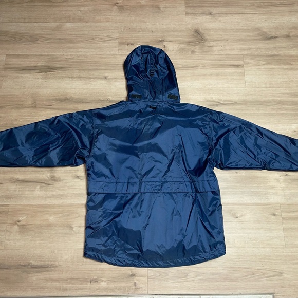 Men's Size Large Bimini Bay Outfitters Navy Rugged Waterproof Raincoat w/ Hood - Picture 3 of 7